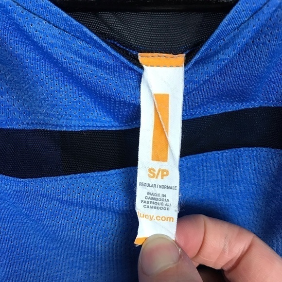 Lucy Activewear Blue 3/4 Sleeve Shirt Small - Picture 5 of 6